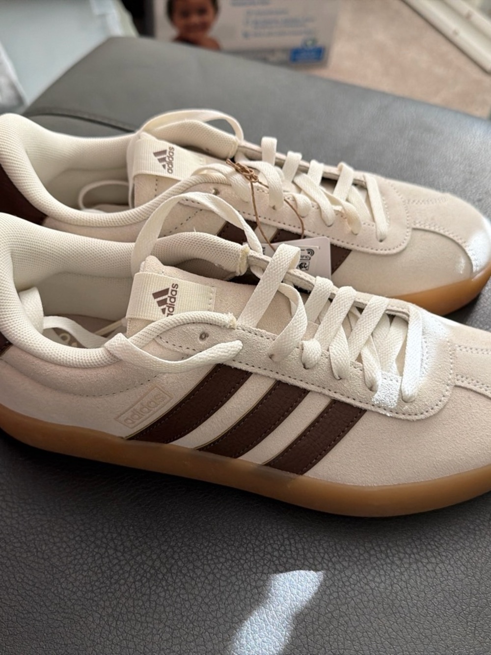 adidas Women’s Low-Profile Sneakers in Cream and Brown
